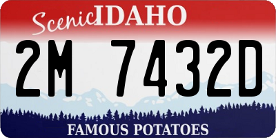 ID license plate 2M7432D