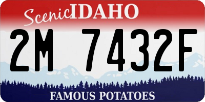 ID license plate 2M7432F