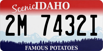 ID license plate 2M7432I