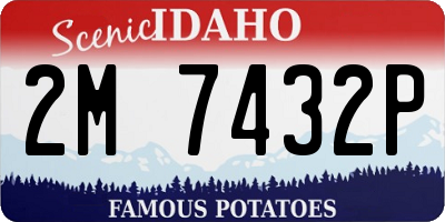 ID license plate 2M7432P