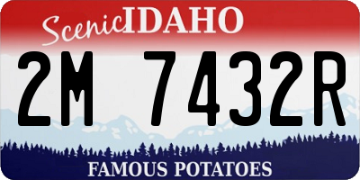 ID license plate 2M7432R