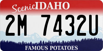 ID license plate 2M7432U