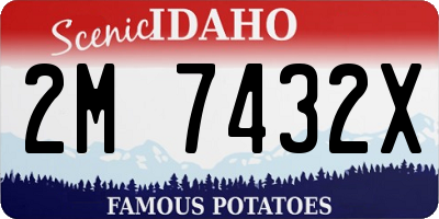ID license plate 2M7432X