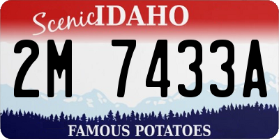 ID license plate 2M7433A