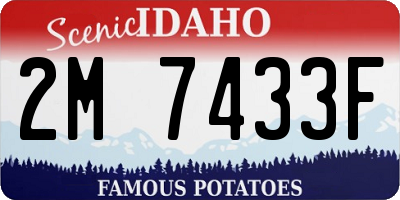 ID license plate 2M7433F