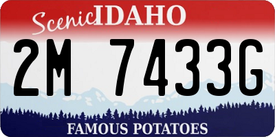 ID license plate 2M7433G