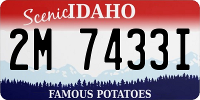 ID license plate 2M7433I
