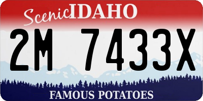 ID license plate 2M7433X