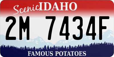 ID license plate 2M7434F