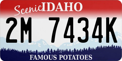 ID license plate 2M7434K