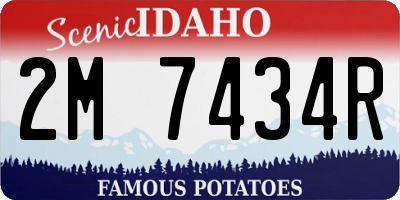 ID license plate 2M7434R
