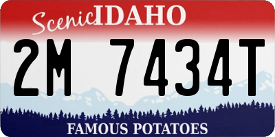 ID license plate 2M7434T