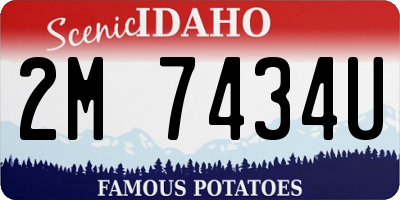 ID license plate 2M7434U