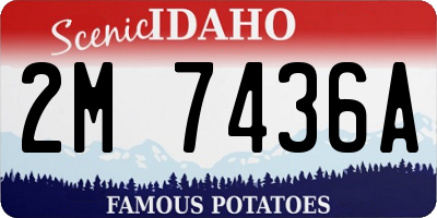 ID license plate 2M7436A