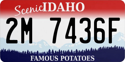 ID license plate 2M7436F