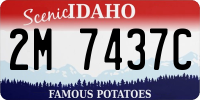 ID license plate 2M7437C