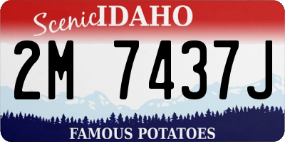 ID license plate 2M7437J