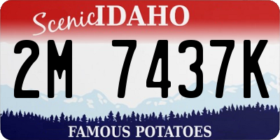 ID license plate 2M7437K