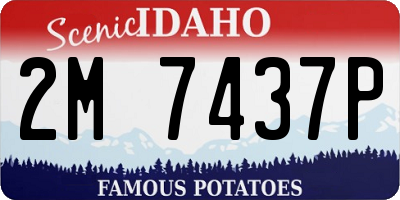 ID license plate 2M7437P