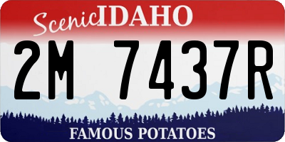 ID license plate 2M7437R