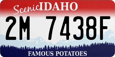 ID license plate 2M7438F