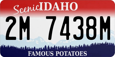 ID license plate 2M7438M