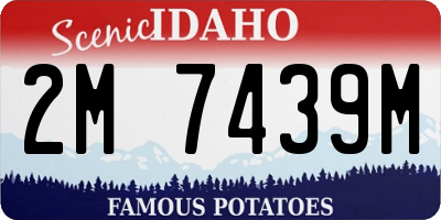 ID license plate 2M7439M