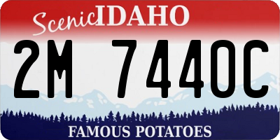 ID license plate 2M7440C