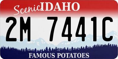 ID license plate 2M7441C