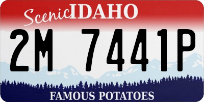 ID license plate 2M7441P