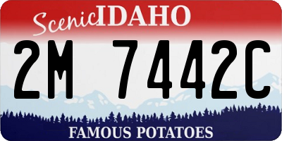ID license plate 2M7442C