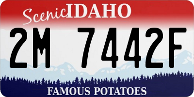 ID license plate 2M7442F