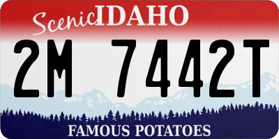 ID license plate 2M7442T