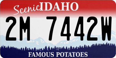 ID license plate 2M7442W