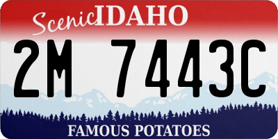 ID license plate 2M7443C