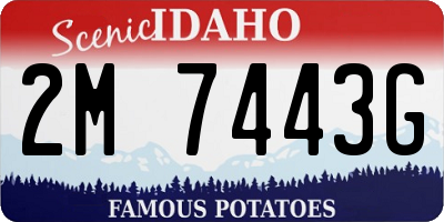 ID license plate 2M7443G