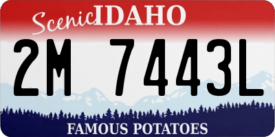 ID license plate 2M7443L