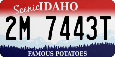 ID license plate 2M7443T