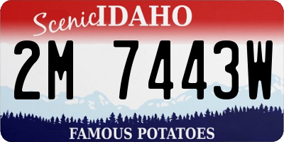 ID license plate 2M7443W