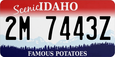 ID license plate 2M7443Z