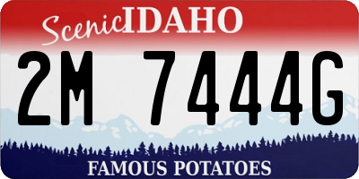 ID license plate 2M7444G