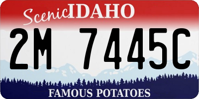 ID license plate 2M7445C
