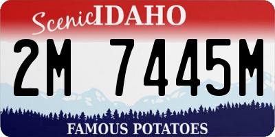 ID license plate 2M7445M
