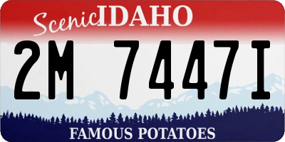 ID license plate 2M7447I