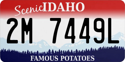 ID license plate 2M7449L