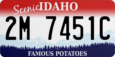 ID license plate 2M7451C