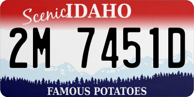 ID license plate 2M7451D