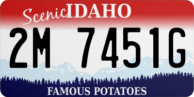 ID license plate 2M7451G