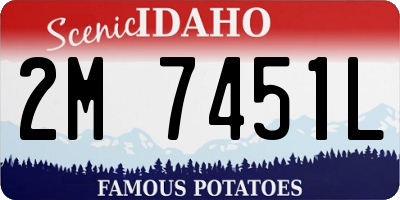 ID license plate 2M7451L