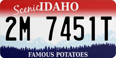 ID license plate 2M7451T